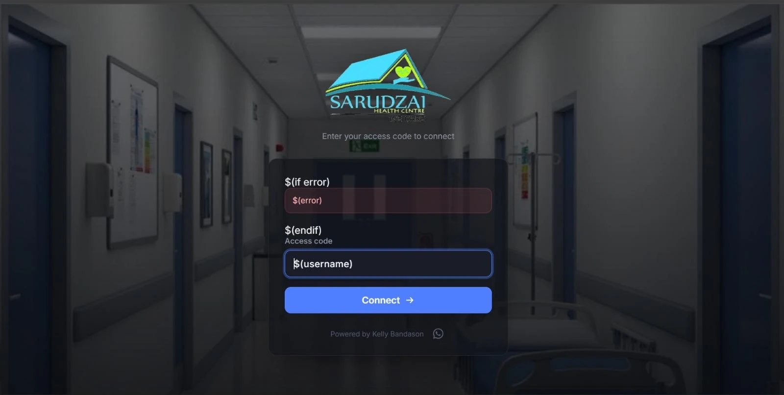 Sarudzai Health Centre captive portal design